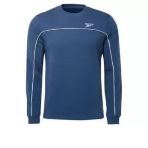 Reebok Workout Ready Piping Crew Sweatshirt Mens - Blue