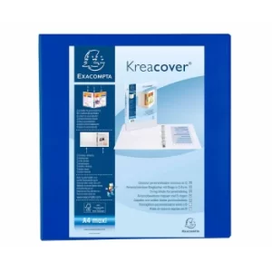 Krea Ring Binder PP 4D Rings 60mm, S90mm, A4+, Blue, Pack of 10