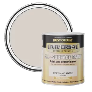 Rust-Oleum Universal Paint Satin Portland Stone 750ml