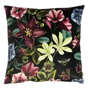 Midnight Garden Floral Square Cushion Shiraz, Shiraz / 43 x 43cm / Polyester Filled