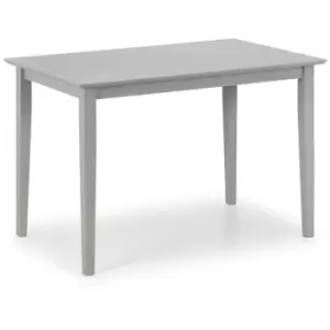 Kittie Compact 4 Seat Dining Room Table Wood Grey Laquered