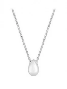 Simply Silver Polished Small Bead Pendant Necklace