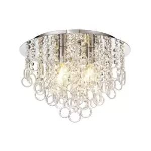 Ceiling, 4 Light E14, Polished Chrome, Crystal - Luminosa Lighting