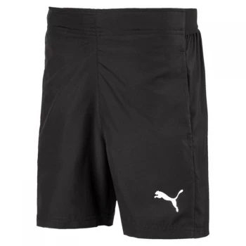 Puma NUFC Woven Shorts Juniors - Black/White