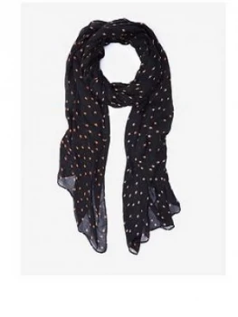 Mint Velvet Mini Star Printed Scarf - Black