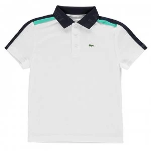 Lacoste Lacoste Stripe Polo Junior Boys - White EL2