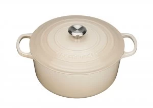 Le Creuset Signature Cast Iron Round Casserole 28cm Almond