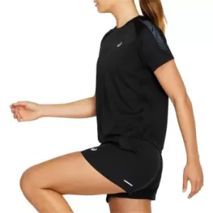 Asics Womens Icon SS Running Top - Black