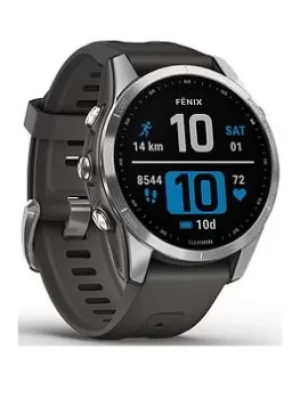 Garmin Garmin Fenix 7S Multisport Gps Watch, Silver With Graphite Band