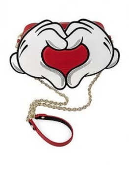 Loungefly Loungefly Mickey & Minnie Love Heart Hands Crossbody Bag