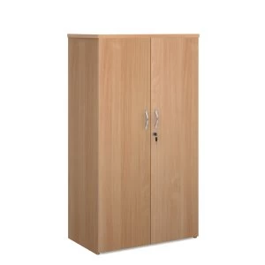 Dams Lockable Cupboard with One Fixed and Two Adjustable Shelves 1440mm - Beech