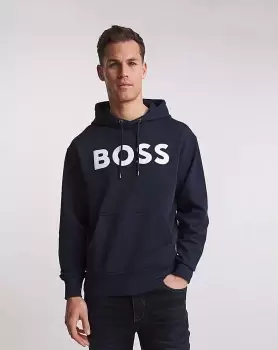 BOSS Navy Bold Logo Hoodie