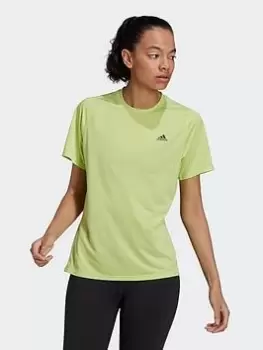 adidas Run Icons Running Tee, Green, Size L, Women