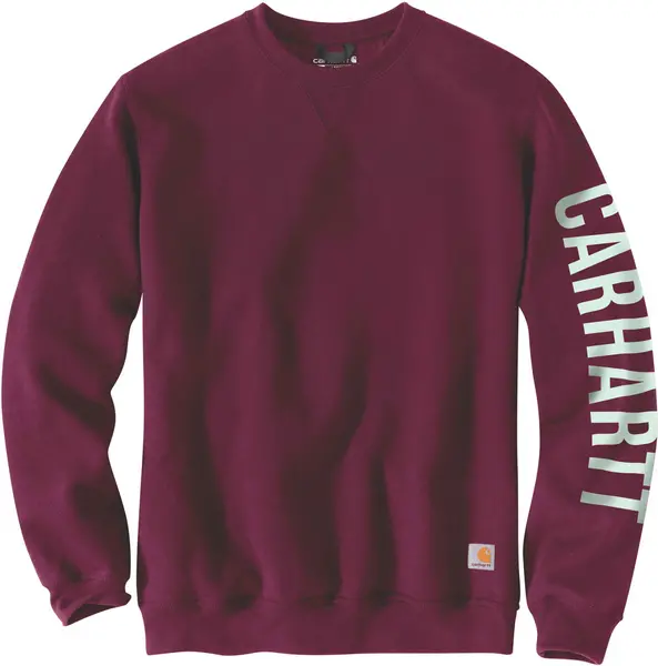 Carhartt Crewneck Graphic Logo Pullover, red, Size XL