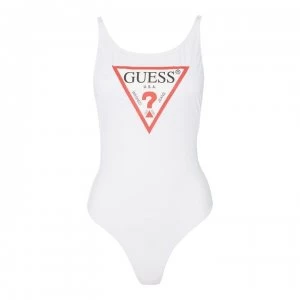 Guess Logo Swimsuit - White