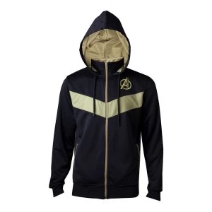 Marvel Comics - Avengers Logo Mens X-Large Hoodie - Black/Gold