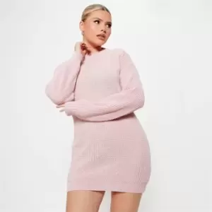 I Saw It First Rib Oversized Jumper Dress - Pink