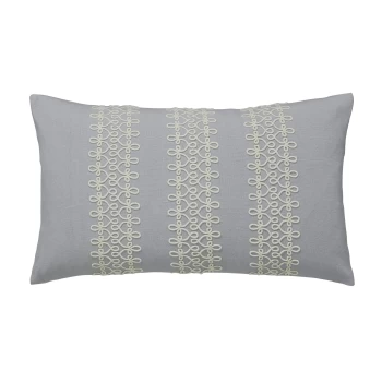 Sanderson Silver Cotton 'Chiswick Grove' Cushion - Cushion