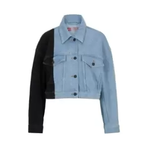 Hugo Contrast Panel Galentina Denim Jacket - Blue