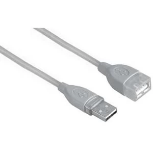 Hama USB 2.0 Extension cable shielded, grey, 0.25 m