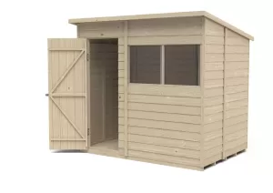 Forest Garden 7 x 5ft Pent Overlap Pressure Treated Potting Shed with Assembly