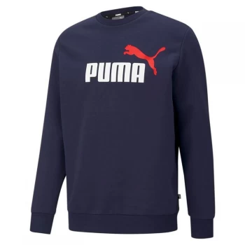 Puma Big Logo Crew Sweatshirt Mens - Peacoat