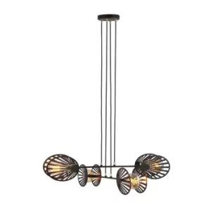 Playa Black DesignerPendant Ceiling Light 4x E27