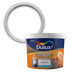 Dulux Easycare Washable & Tough Pure Brilliant White Matt Emulsion Paint 10L