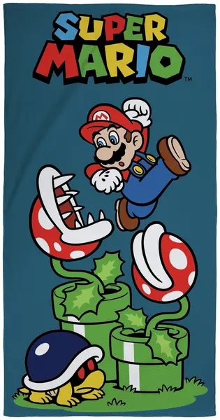 Nintendo Mario Leaping kids Beach Towel - Multicoloured