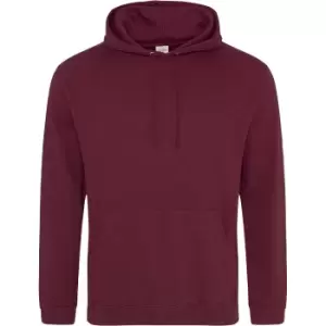 Awdis Unisex College Hooded Sweatshirt / Hoodie (L) (Burgundy)