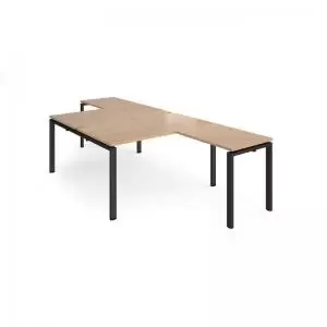 Adapt back to back desks 1400mm x 1600mm with 800mm return desks -