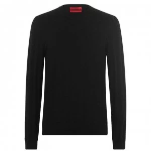 Hugo Boss Satu Jacquard Knitted Jumper Black Size L Women