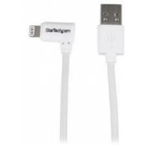 StarTech 2m Angled Lightning to USB Cable White