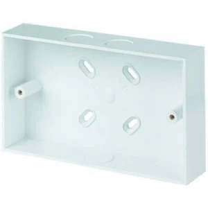 Wickes 2 Gang Pattress Box and Adaptor - White 32mm