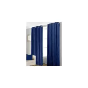 Bliss Navy Blackout Curtains 46x54 Eyelet Curtains - Blue - Country Club