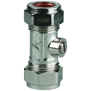 Wickes Chrome Plated Isolating Valve - 15mm Pack of 10