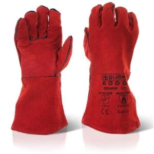 Click2000 Red Welders Patched Palm Red Ref C2WRP Pack of 60 Up to 3