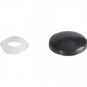 Forgefix Domed Screw Cover Caps Black Pack of 20