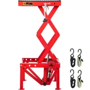 VEVOR Motorcycle Jack, Hydraulic Motorcycle Scissor Jack with 300LBS Load Capacity, Portable Lift Table, Adjustable Motorcycle Lift Jack, Red Motorcyc