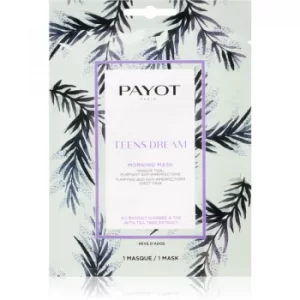 Payot Morning Mask Teens Dream Refreshing and Purifying Sheet Mask For Combination To Oily Skin 19ml