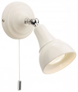 1 Light Single Wall Spotlight (Switched) Cream, GU10