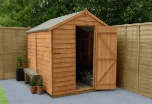 Forest Wooden 8 x 6ft Overlap Windowless Apex Shed