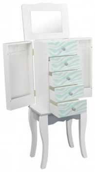 Teamson Kids Fashion Prints Jewellery Armoire Zebra.