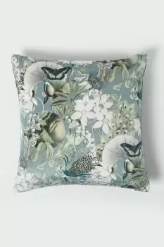 Floral Butterfly Garden Grey Cushion 46 x 46 cm