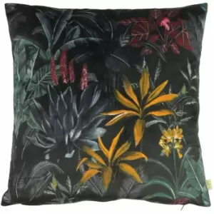 Evans Lichfield Zinara Botanical Piped Edge Cushion Cover, Leaves, 43 x 43 Cm