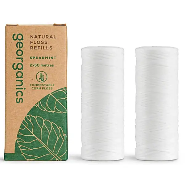 Georganics Spearmint Natural Floss Refill x 2 50m