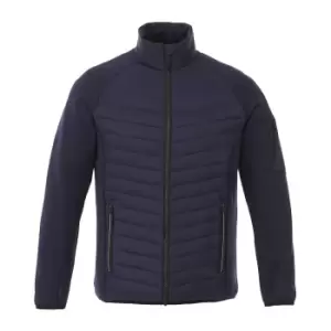 Elevate Mens Banff Hybrid Insulated Jacket (L) (Navy)