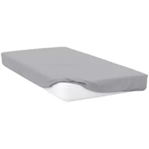 Belledorm 400 Thread Count Egyptian Cotton Fitted Sheet (Single) (Platinum) - Platinum