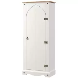 Vestry Cupboard Pine Living Room Home Furniture White Painted Storage Shelves