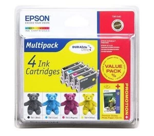 Epson Teddybear T0615 Black And Tri Colour Ink Cartridge